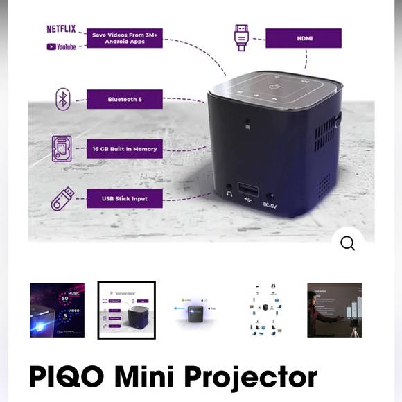 PIQO Smart Mini Projector - Picture 6 of 8